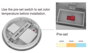LED Ceiling Button Tri-Colour